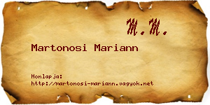 Martonosi Mariann névjegykártya